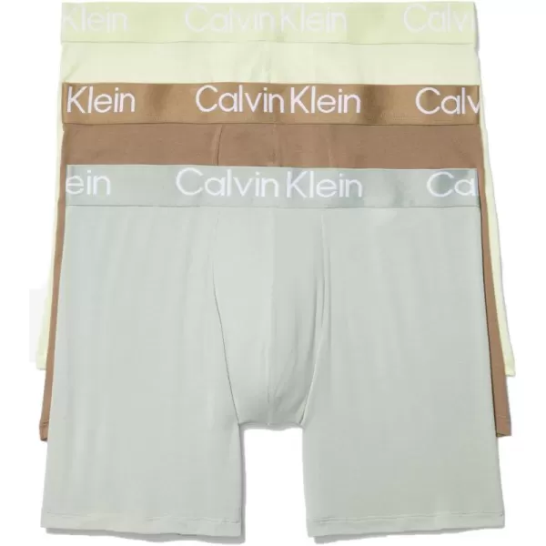 Calvin Klein Mens Ultra Soft Modern Modal Boxer BriefNatural Gray Spring Onion Frosted Fern