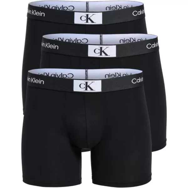 Calvin Klein Underwear Mens Boxer Briefs 3 PackBlackBlackBlack