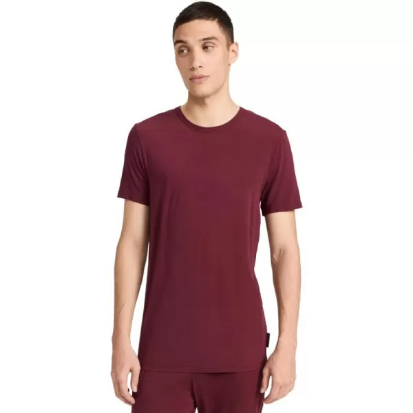 Calvin Klein Underwear Mens UltraSoft Modern Lounge Crew NeckTawny Port