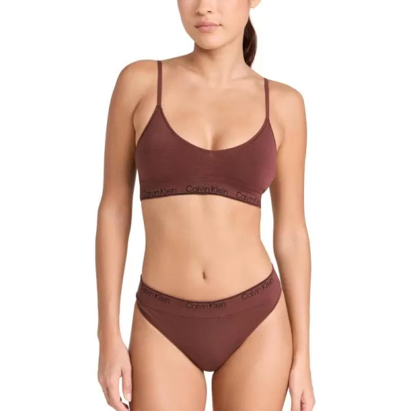 Calvin Klein Underwear Womens Modern Cotton Naturals Lightly Lined Triangle BraRum Raisin