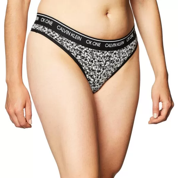 Calvin Klein Womens Ck One Cotton Thong PantyComposition Print