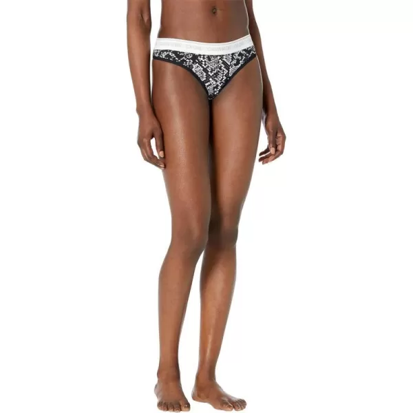 Calvin Klein Womens Ck One Cotton Thong PantyRattlesnake Printblack