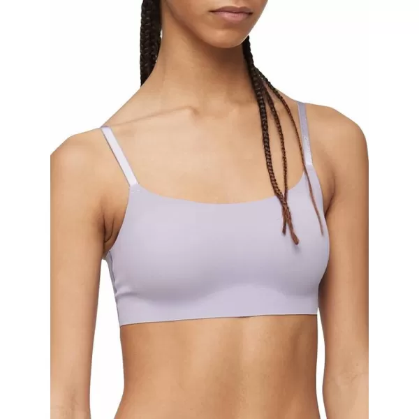 Calvin Klein Womens Invisibles Comfort Seamless Adjustable Skinny Strap Bralette BraPurple Essence