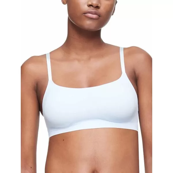 Calvin Klein Womens Invisibles Comfort Seamless Adjustable Skinny Strap Bralette BraRain Dance