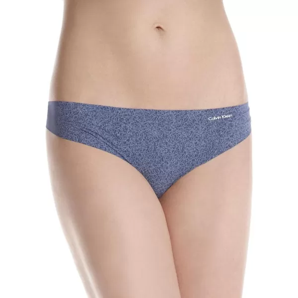 Calvin Klein Womens Invisibles Seamless Thong PantyDivision Print