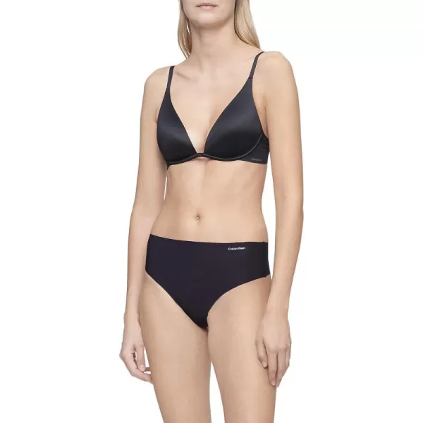 Calvin Klein Womens Liquid Touch Lightly Lined Plunge BraBlack