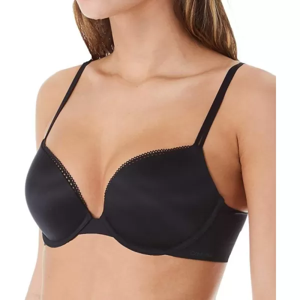 Calvin Klein Womens Liquid Touch Push Up Plunge BraBlack