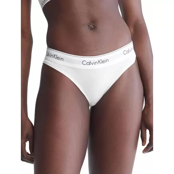 Calvin Klein Womens Modern Cotton Stretch Bikini PantyWhite