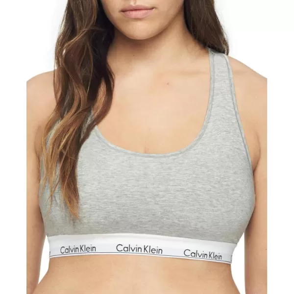 Calvin Klein Womens Modern Cotton Unlined Wireless BraletteGrey Heather