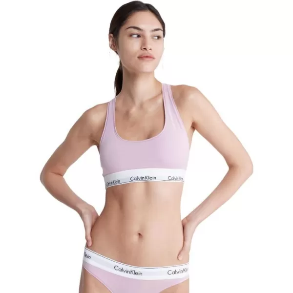 Calvin Klein Womens Modern Cotton Unlined Wireless BraletteMauve Mist