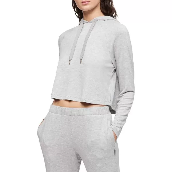 Calvin Klein Womens Pure Lounge Long Sleeve HoodieGrey Heather