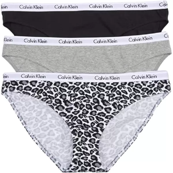 Calvin Klein Womens Radiant Cotton Bikini Panty 3 PackCheetahqp1258110Rbkgry 3