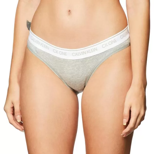 Calvin Klein Womens Standard Ck One Cotton Bikini SinglesGrey Heather