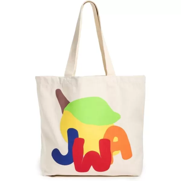 Canvas Tote Natural White Print One SizeNatural