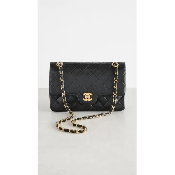 Chanel Womens PreLoved Chanel Black Curved Flap 9 Bag Black One SizeChanel Womens PreLoved Chanel Black Curved Flap 9 Bag Black One Size