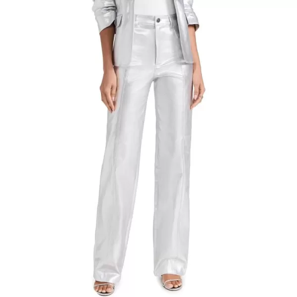 Cinq  Sept Womens Foiled Francine PantsSilver