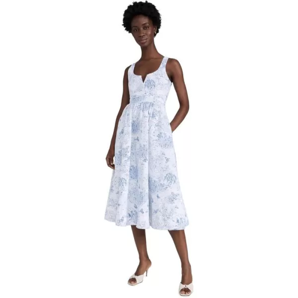 Cinq  Sept Womens Garden Toile Ebba DressWhiteBlue