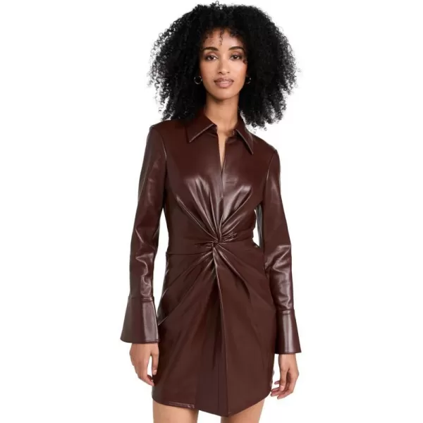 Cinq  Sept Womens Vegan Leather McKenna DressTobacco