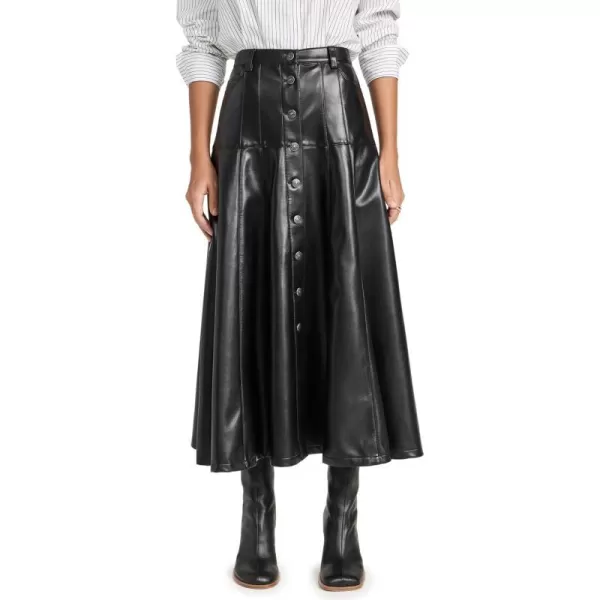 Cinq  Sept Womens Vegan Leather Veene SkirtBlack