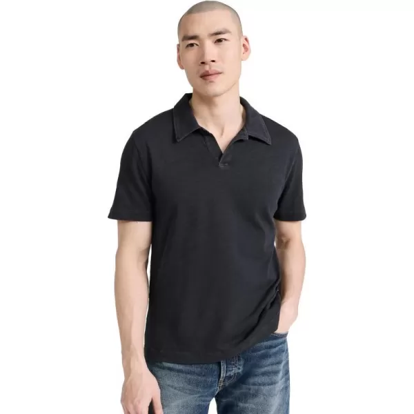 Citizens of Humanity Mens Malachi Slub PoloWashed Black