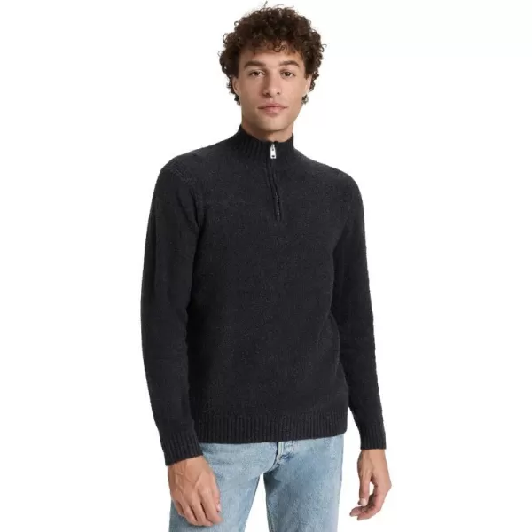 Club Monaco Mens Core Boucle Quarter Zip SweaterCharcoal