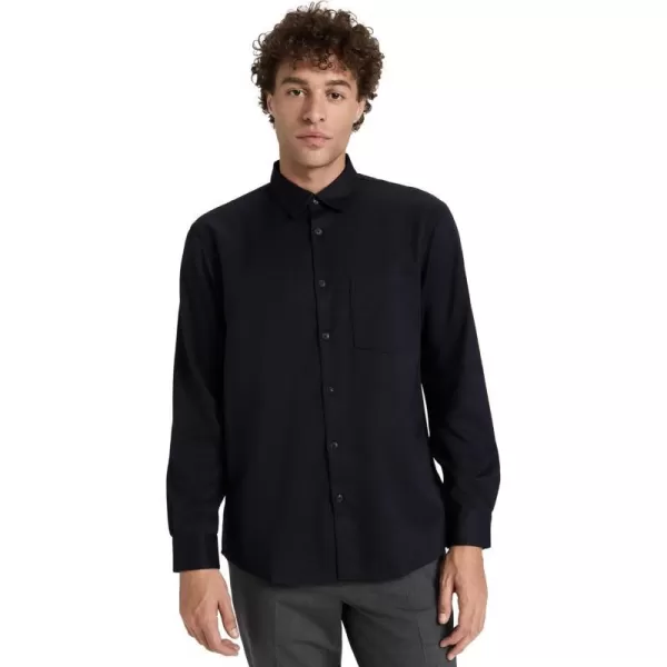 Club Monaco Mens Refined Wool ShirtNavy