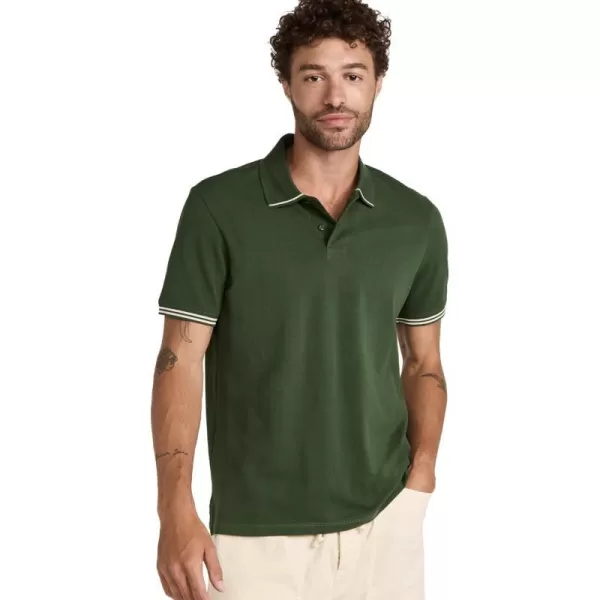 Club Monaco Mens Tipped Collar PoloGreen