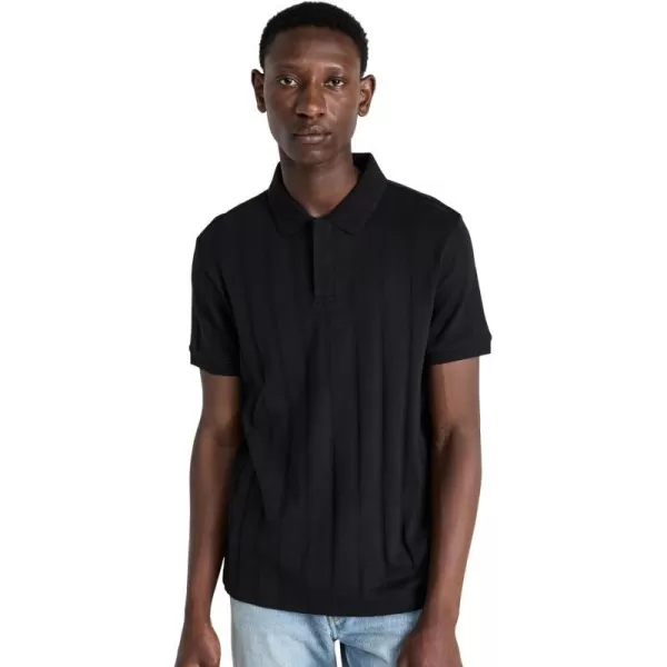 Club Monaco Mens Wide Rib PoloBlack