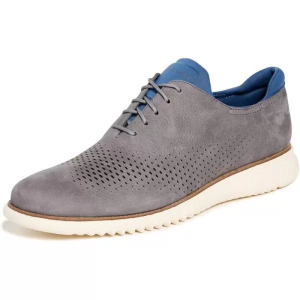 Cole Haan Mens 2Zerogrand Laser Wing OxfordCity Skyline NubuckEnsign BlueIvory