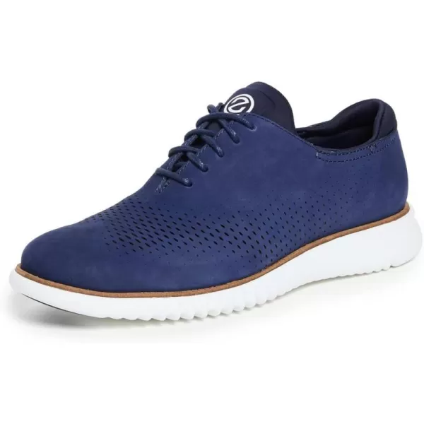 Cole Haan Mens 2Zerogrand Laser Wing OxfordMarine Blue NubuckOptic White