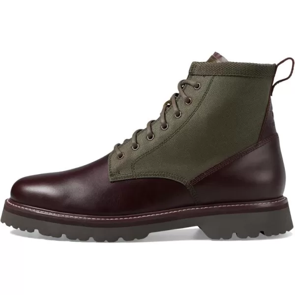 Cole Haan Mens American Classics Plain Toe Boot Waterproof FashionBloodstoneDeep Olive Wax Canvas Waterproof