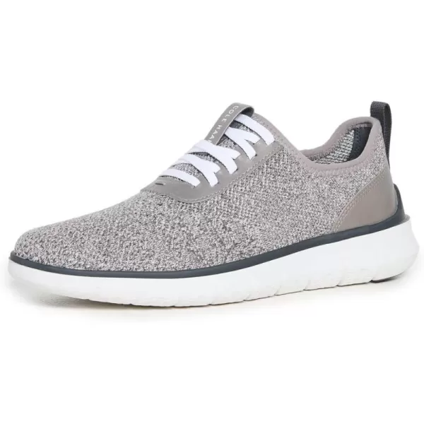 Cole Haan Mens Generation Zerogrand Stitchlite SneakerGlacier GrayGray Pinstripe KnitCyber YellowOptic White