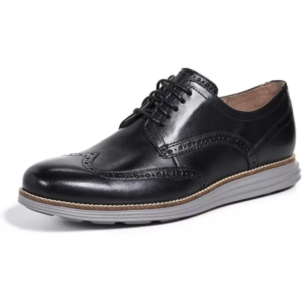 Cole Haan Mens Grand Tour Wing Oxford WoodburyIvory ShoesBlack LeatherIronstone