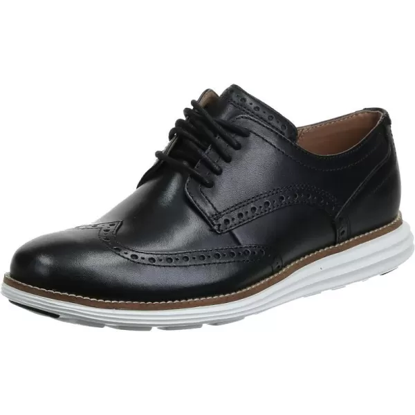 Cole Haan Mens Grand Tour Wing Oxford WoodburyIvory ShoesBlack LeatherWhite