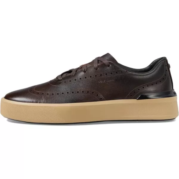 Cole Haan Mens Grandpro Crew Wing Tip SneakerDark Chocolate BrushoffOat