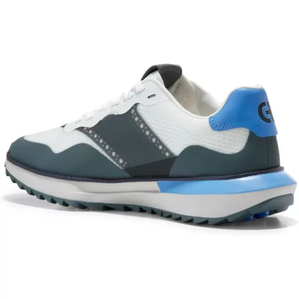 Cole Haan Mens Grandpro Crossover Golf SneakerStormy WeatherOptic WhiteMarinaNimbus Cloud