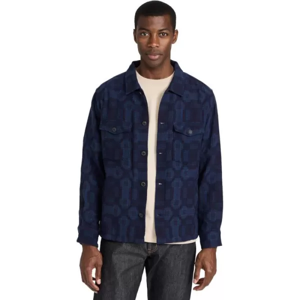 Corridor Mens Indigo Patterned JacketNavy