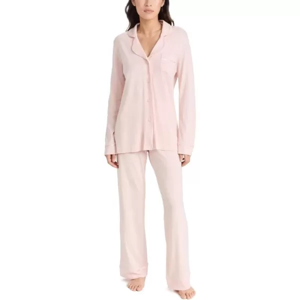 Cosabella Womens Bella Pima Pj Set Long Sleeve Top amp PantsPink Lily