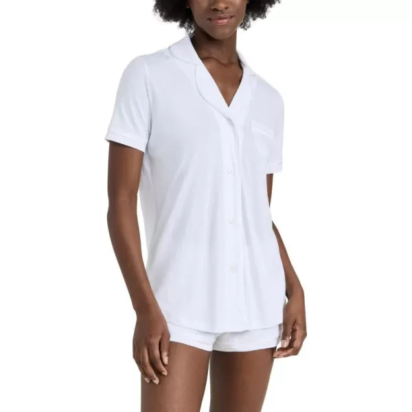 Cosabella Womens Bella Short Sleeve Boxer PJ SetWhite