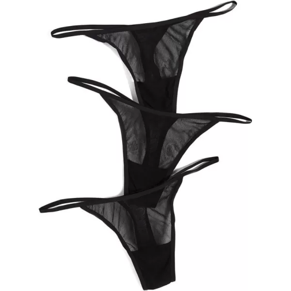 Cosabella Womens Soire Italian Thong 3 PackBlackBlackBlack