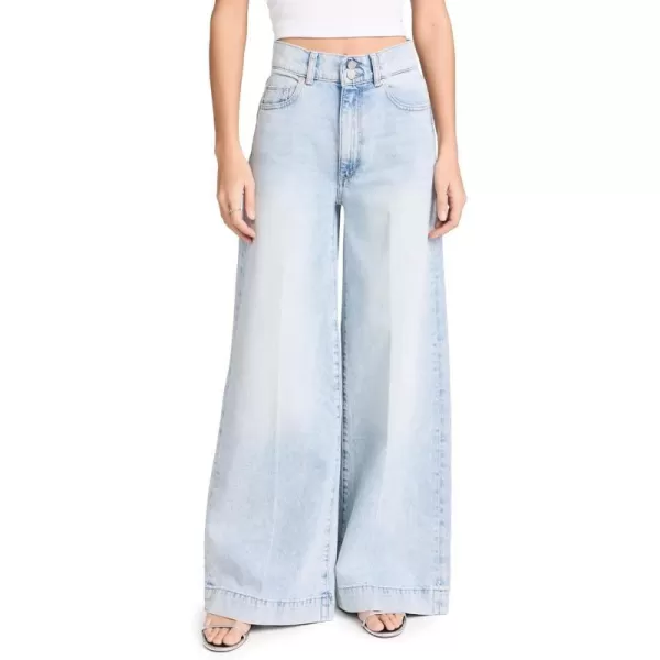 DL1961 Womens Hepburn Wide Leg High Rise JeansPositano Vintage