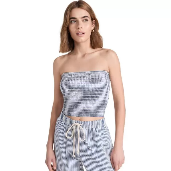 DONNI Womens Pop Tube TopNavy Stripe