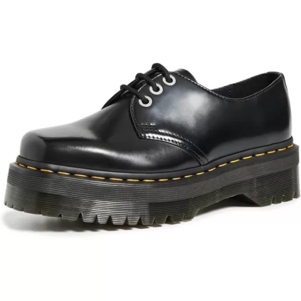 Dr Martens 1461 Quad Squared Oxford ShoesBlack Polished Smooth