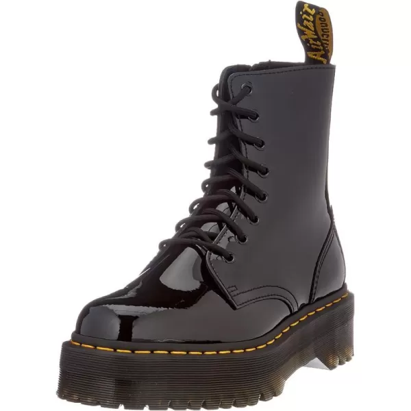 Dr Martens Jadon 8Eye Leather Platform Boot for Men and WomenBlack Patent Lamper