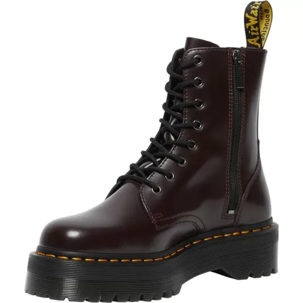 Dr Martens Jadon 8Eye Leather Platform Boot for Men and WomenBurgundy Smooth