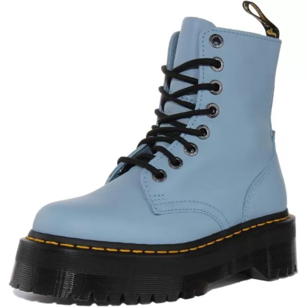 Dr Martens Jadon 8Eye Leather Platform Boot for Men and WomenCard Blue Pisa