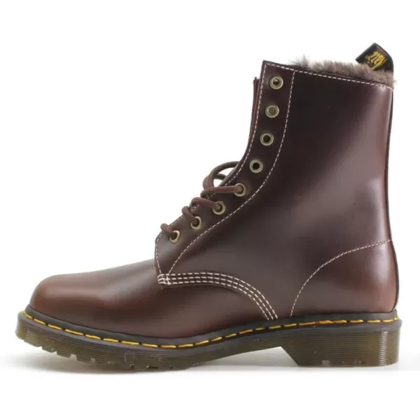 Dr Martens Jadon 8Eye Leather Platform Boot for Men and WomenDark Brown