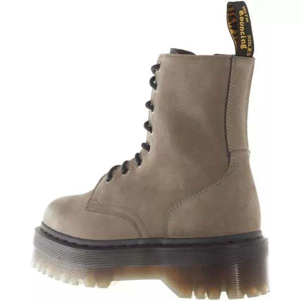 Dr Martens Jadon 8Eye Leather Platform Boot for Men and WomenNickel Grey Milled Nubuck Wp