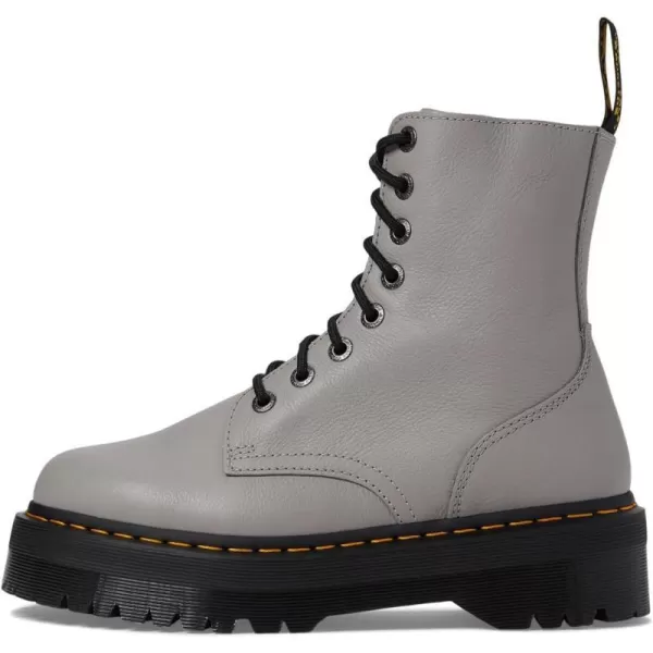 Dr Martens Jadon 8Eye Leather Platform Boot for Men and WomenZinc Grey Pisa