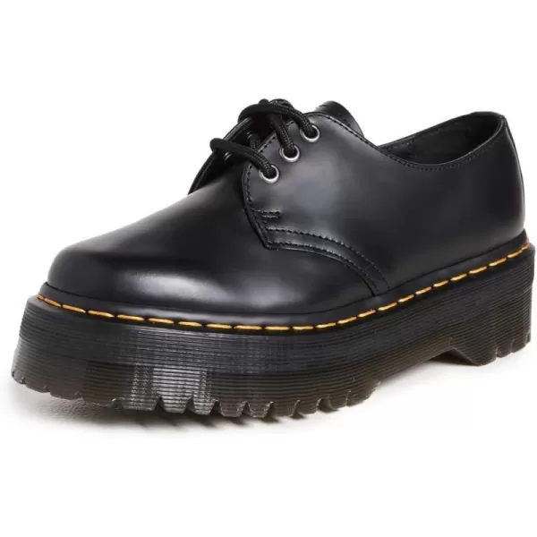 Dr Martens Mens 8053 Quad Platform 5 Eye ShoeBlack Polished Smooth